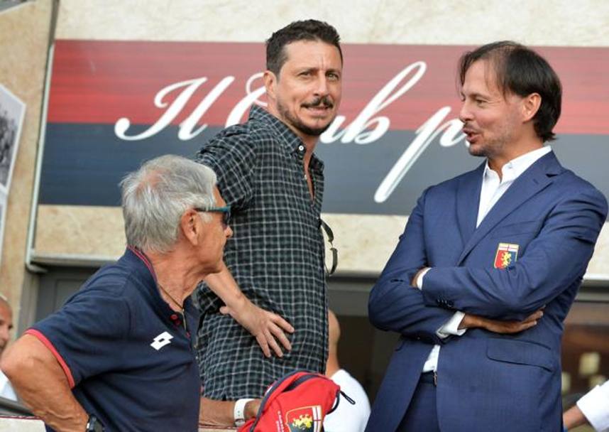 Luca Bizzarri, neo presidente di Palazzo Ducale di Genova, assiste alla partita di Coppa Italia Genoa-Cesena (Getty Images)